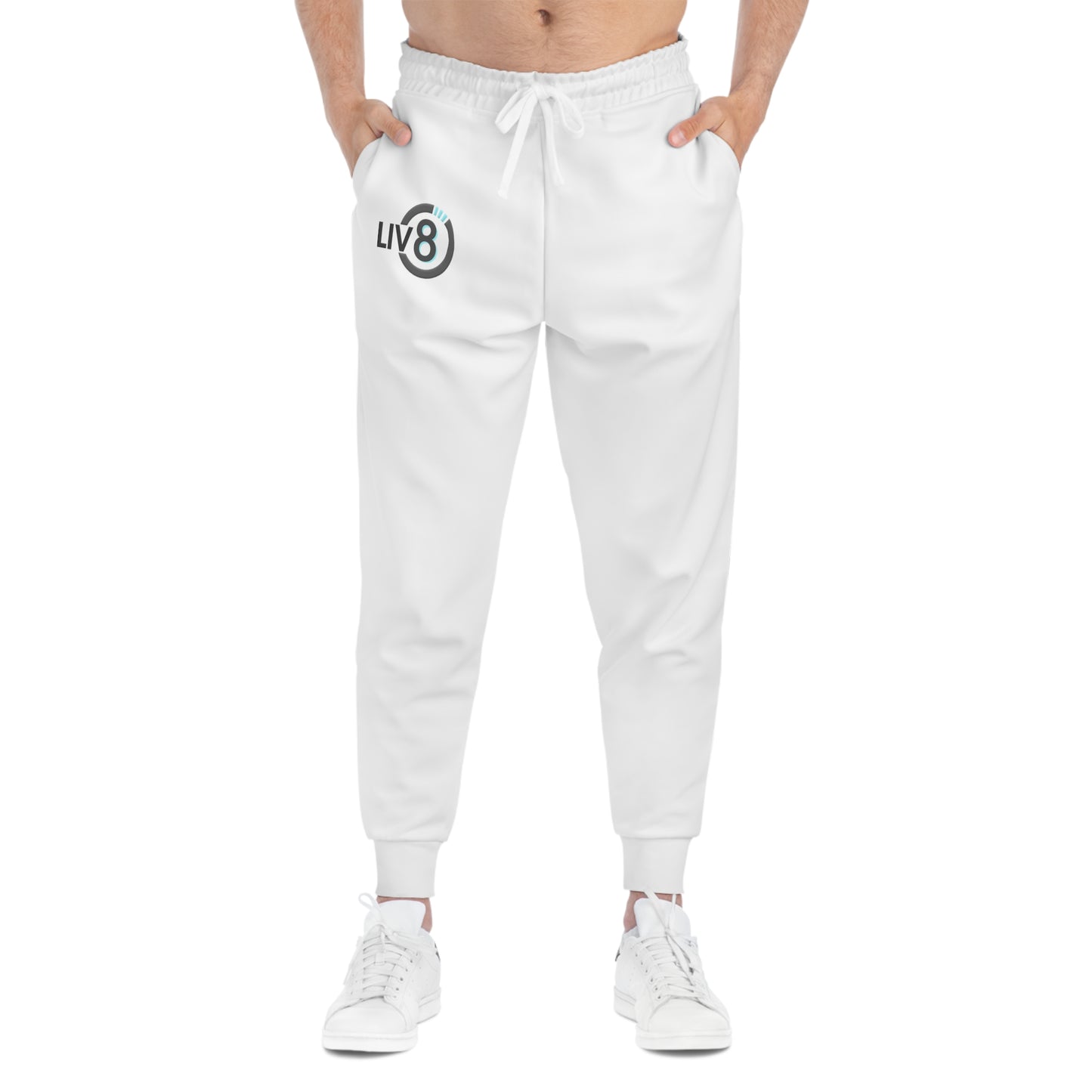 LIV8  White Athletic Joggers